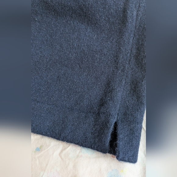 New Quince Women’s True Navy Mongolian Cashmere Straight Leg Pants Medium - Picture 5 of 7